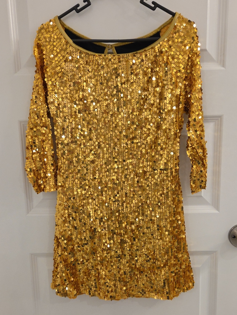 Weissman Shimmering Gold Sequin Performance Dress